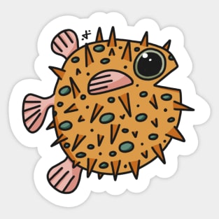 Puffer Fishy Fish Sticker